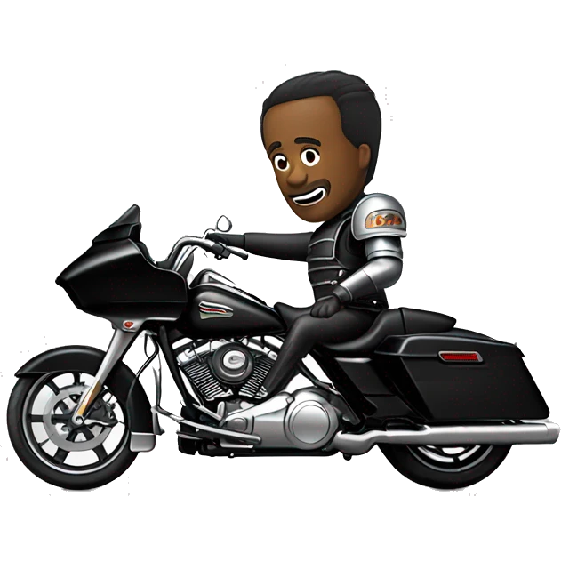 Tin Man with black Harley road glide emoji