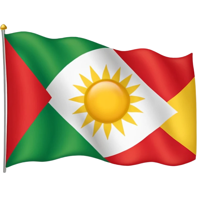 kurdistan flag without the pole like every other flag emoji emoji