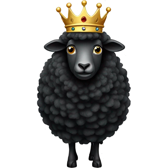 King black sheep with crown mad emoji