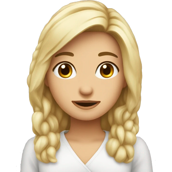 Девушка с темными волосами и со снегом emoji