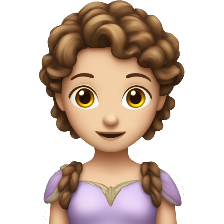 A fairy with brown hair and hazel eyes emoji