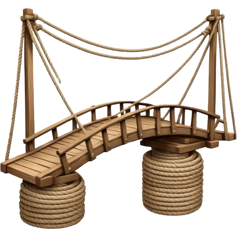 bridge made off rope and wood side view emoji