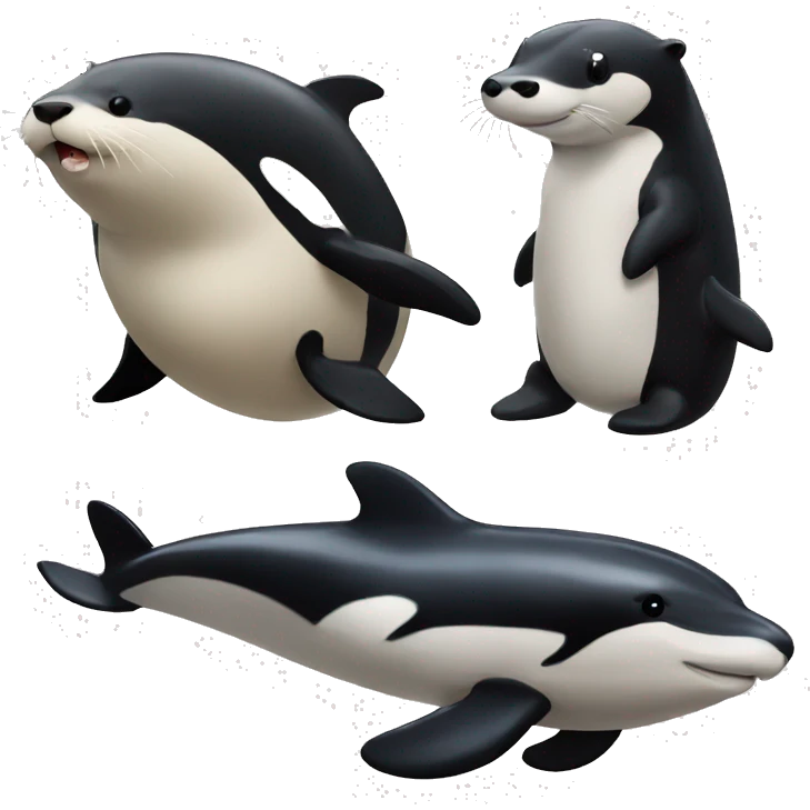 Otter and orca  emoji