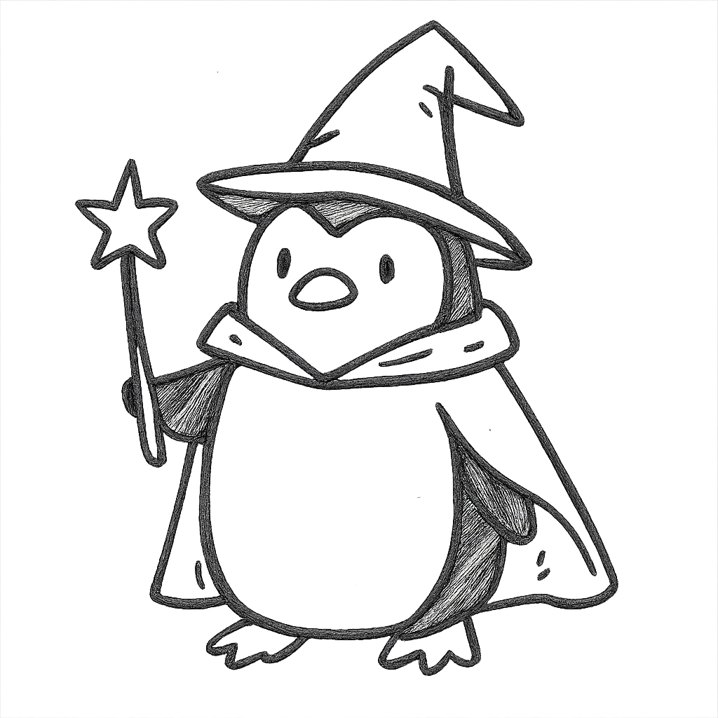 penguin wizard emoji