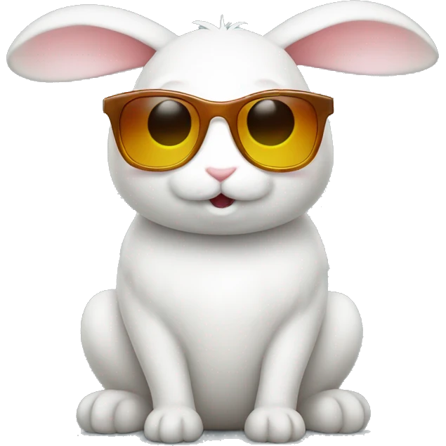 happy rabbit body sunglasses emoji