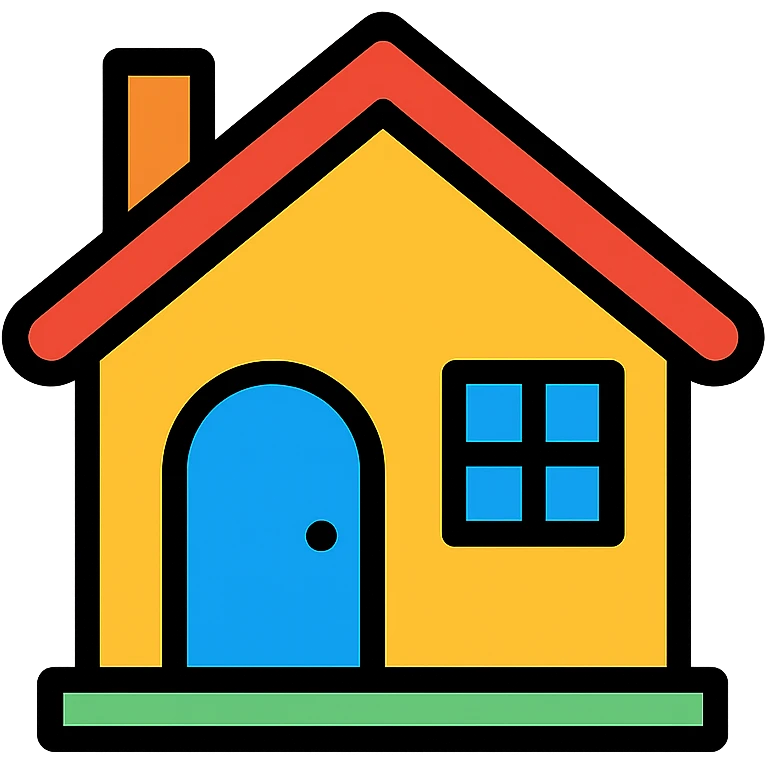 house colorful outlined icon emoji