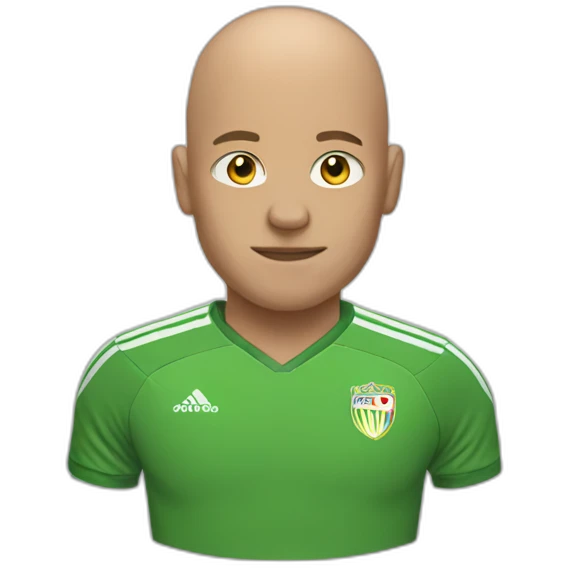 Bald soccer player emoji