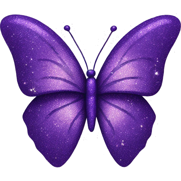 Glitter butterfly purple emoji