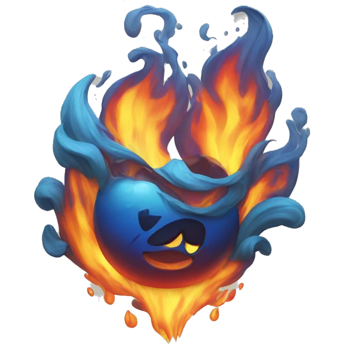 Fire and water emoji