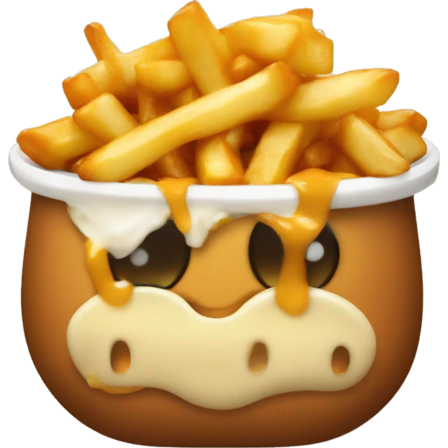 Poutine qui mange un poutine emoji