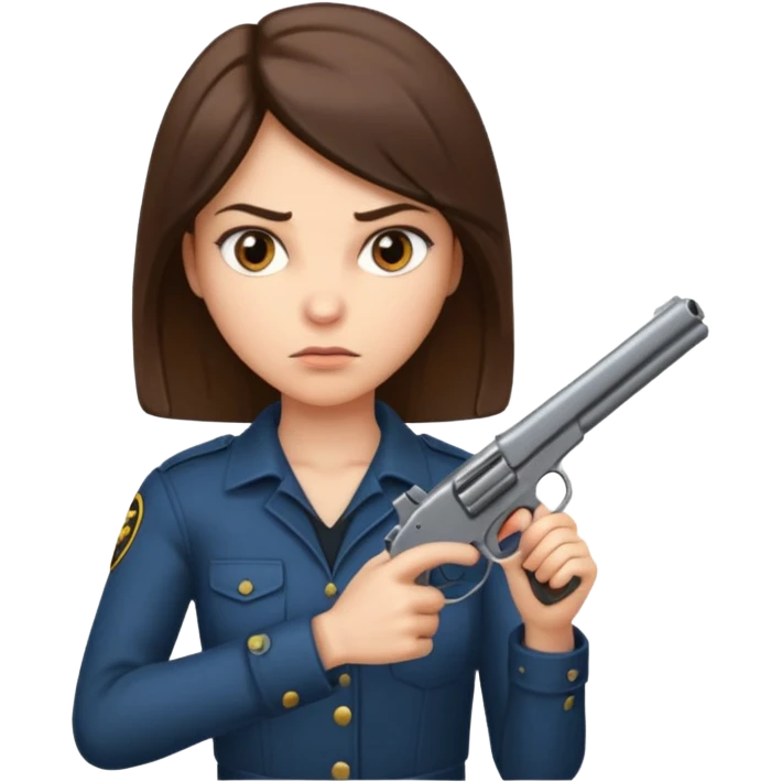 A Nina holding a gun emoji