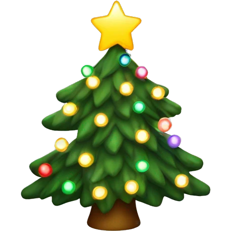 christmas tree with lights  emoji