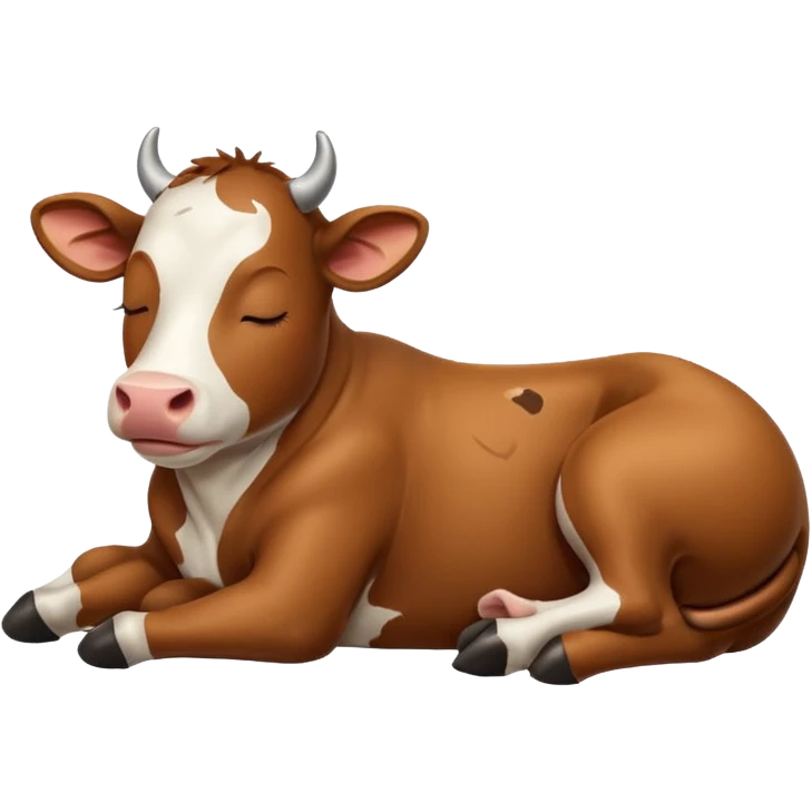 Sleeping cow emoji