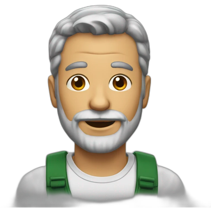 a 52 years bold guy with a short beard emoji
