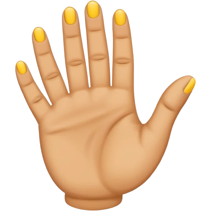 Hand emoji with thumb holding down ring finger with other fingers extended  emoji