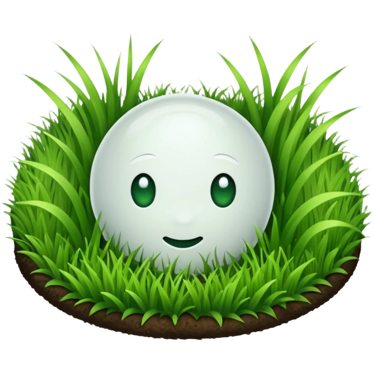 Make an emoji of a soccer penalty spot - it should be a white dot on a patch of grass emoji