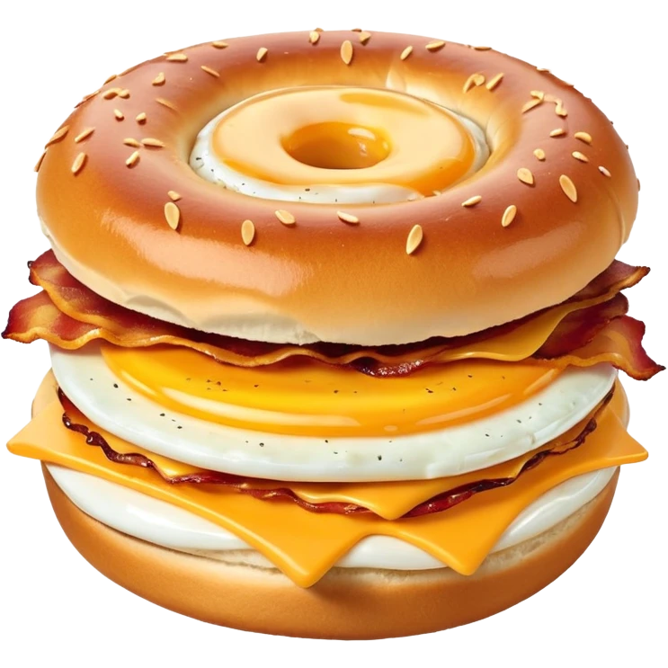 Bacon egg and cheese bagel emoji