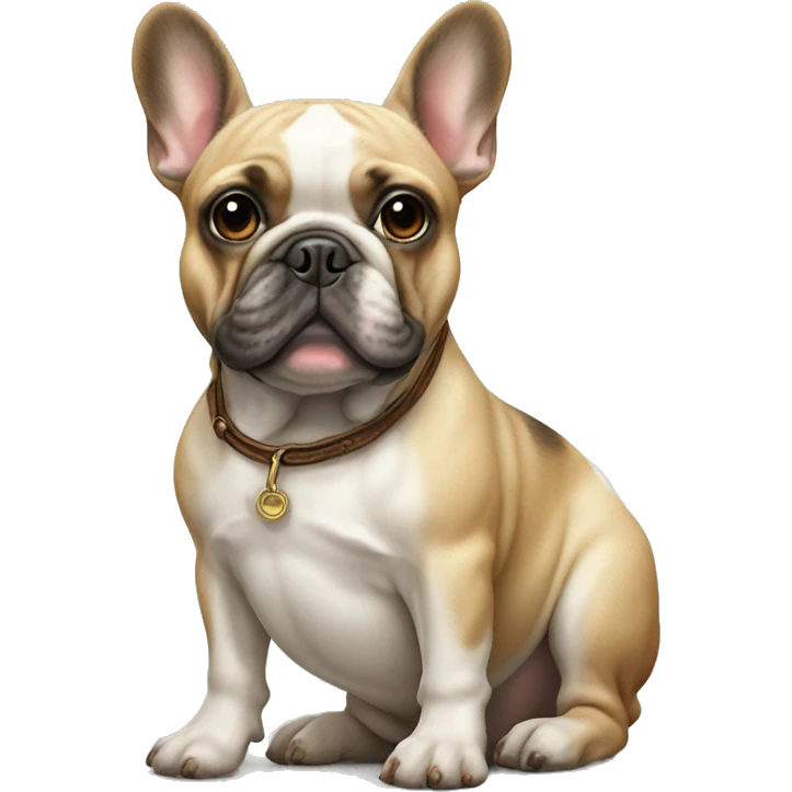 French bulldog sitting on top of a horse emoji