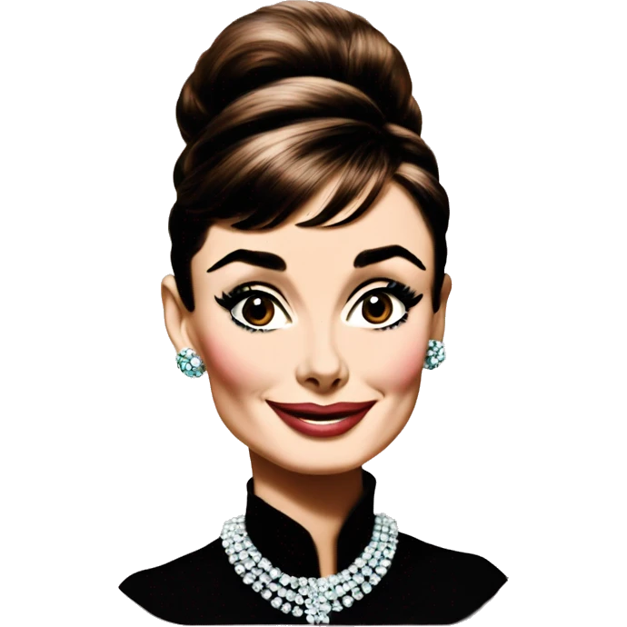 Audrey Hepburn from the film Breakfast at Tiffany’s emoji