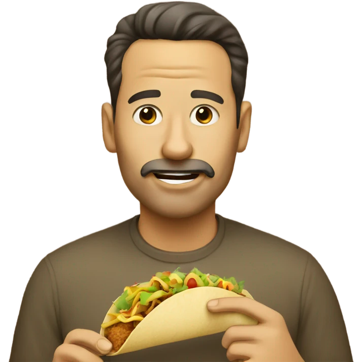 man eating taco emoji