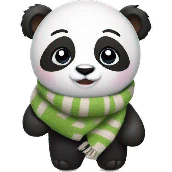Panda wearing a scarf emoji
