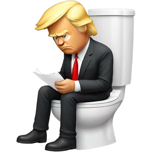 trump on toilet emoji