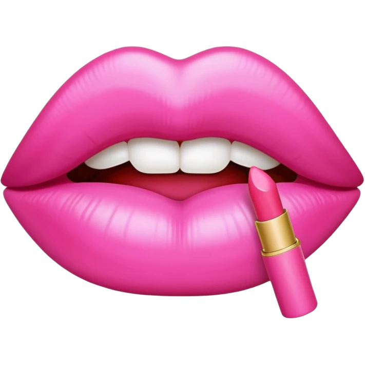 Pink kiss emoji