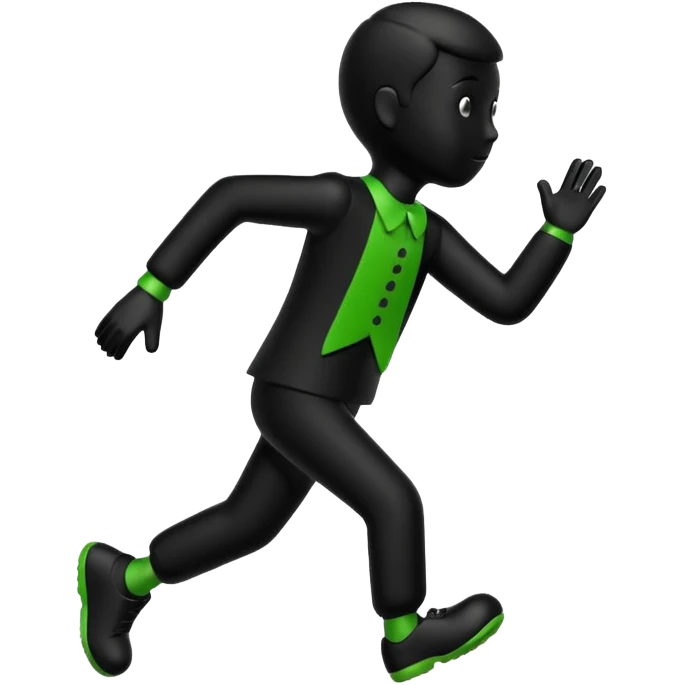 corriendo muñeco negro ampelmanchen emoji