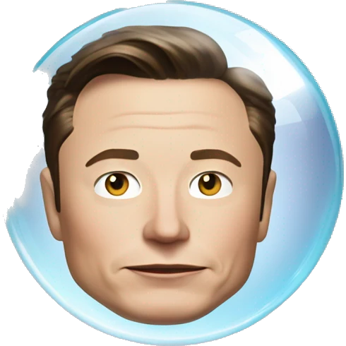 elon musk with crystal ball emoji