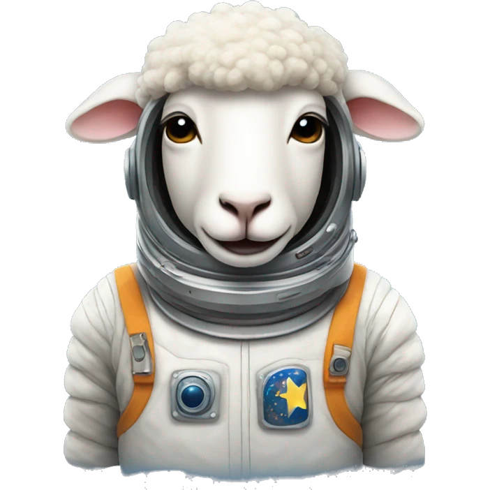 sheep in spacesuit emoji