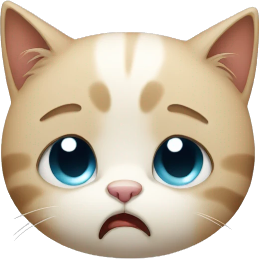 sad cat crying emoji