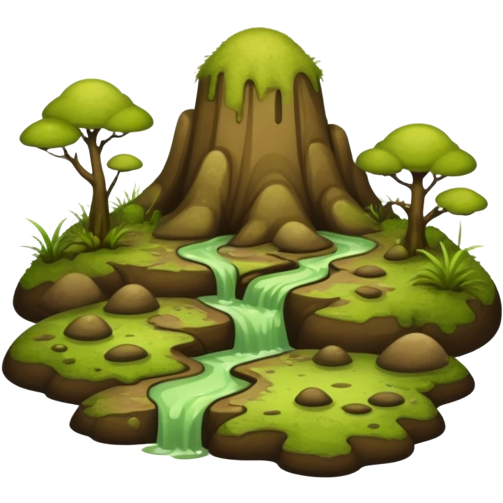 Green-brown-muddy-mossy-dusky-dull-aesthetic-scenic-scenery-Decoration emoji