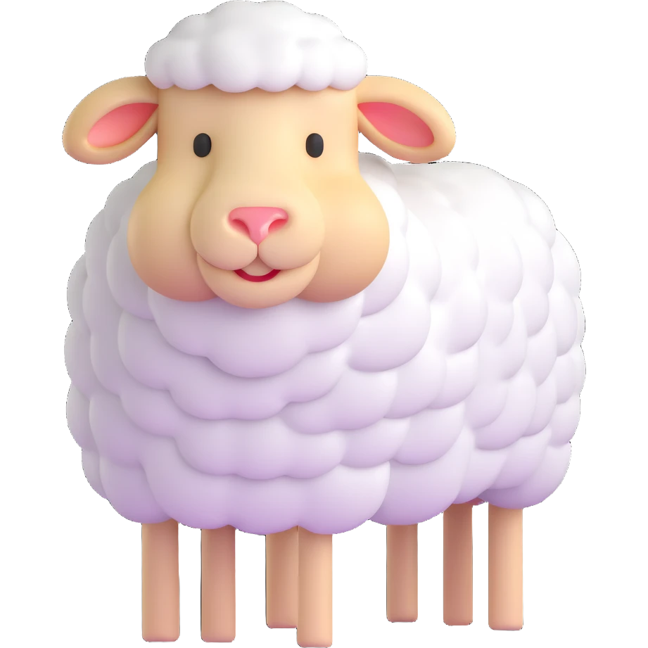 Minecraft sheep emoji