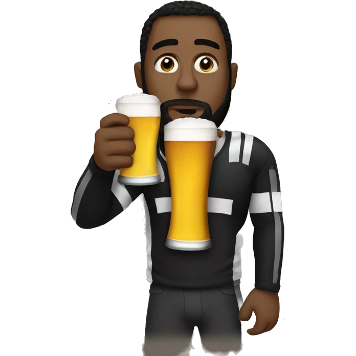 Steeler drinking beer emoji