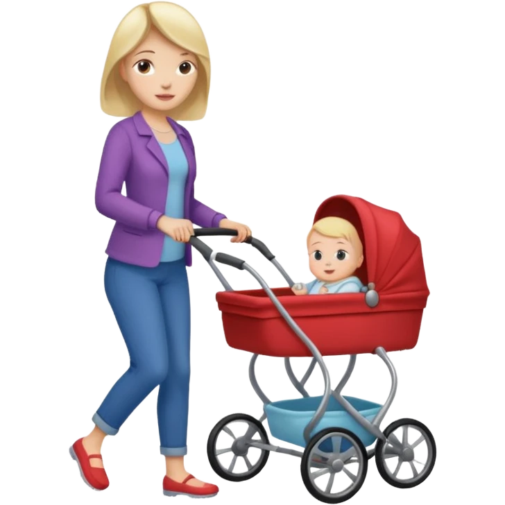 lady shopping with baby emoji
