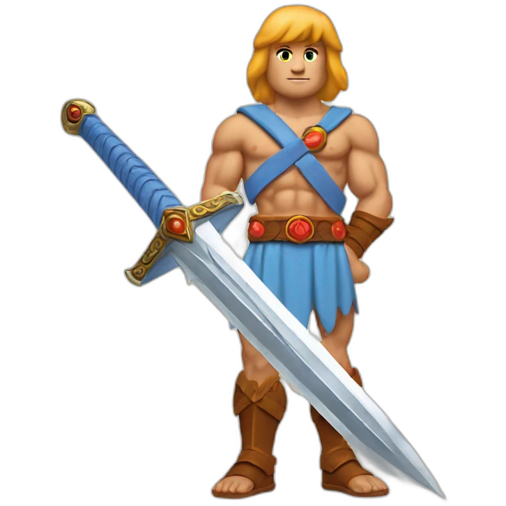 he man sword in hand emoji