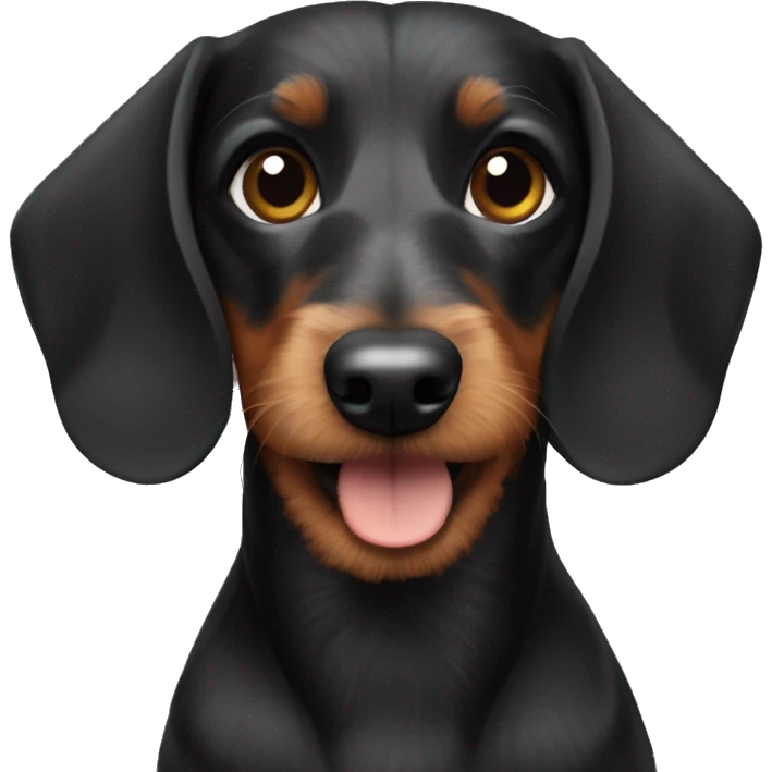 Black wirehaired dachshund  emoji