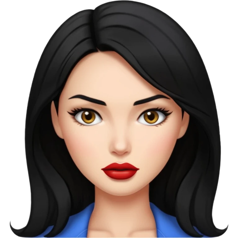 “Emoji girl, femme fatale, black hair. megan fox vibes emoji