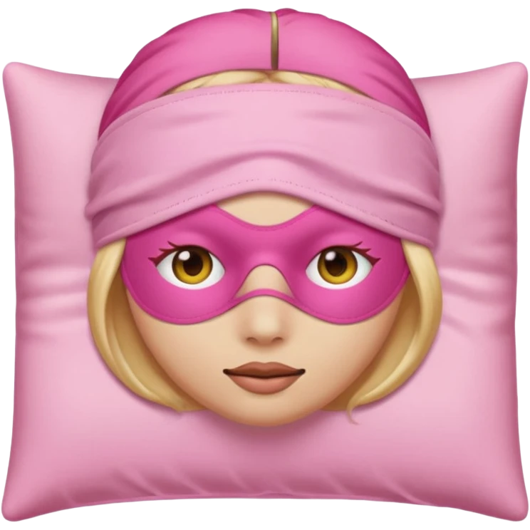  pink sleep mask face emji emoji
