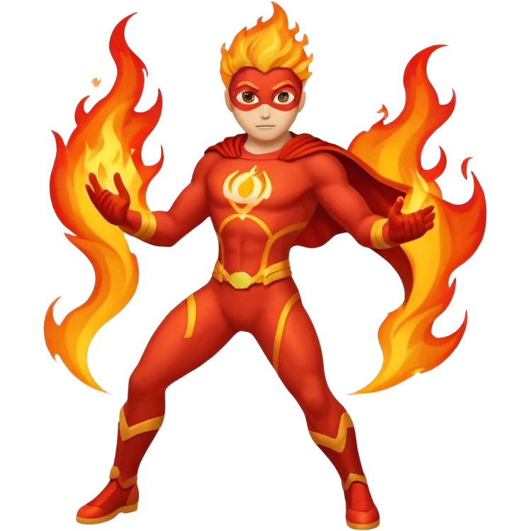 superhero burning emoji