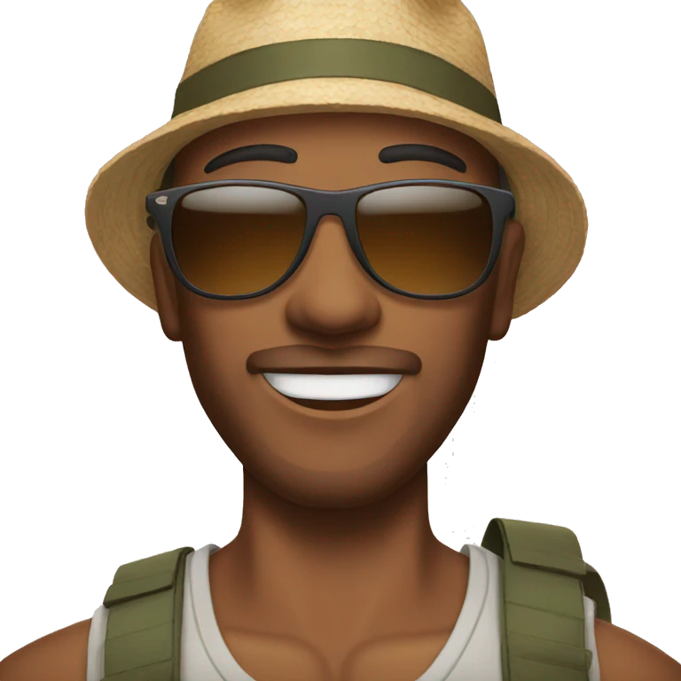 Man wearing sunglasses in the summer emoji