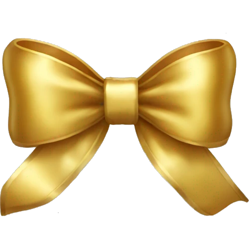 Gold bow emoji