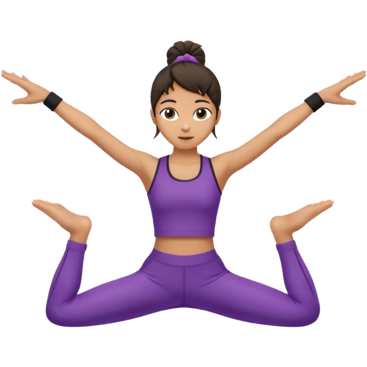 teen doing splits not wearing any clothing emoji