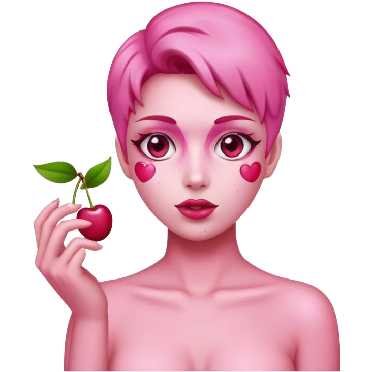Pink cherry’s  emoji