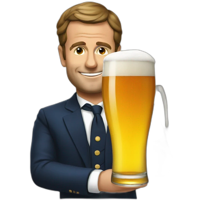 Macron beer emoji