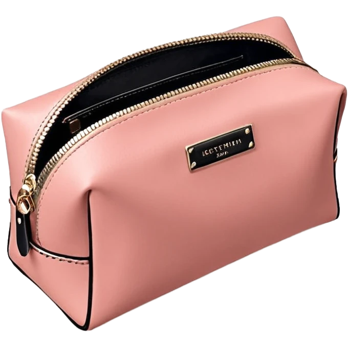 Розовая косметичка в виде скелета, вокруг чёрные искры  emoji