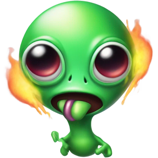 Farting alien emoji