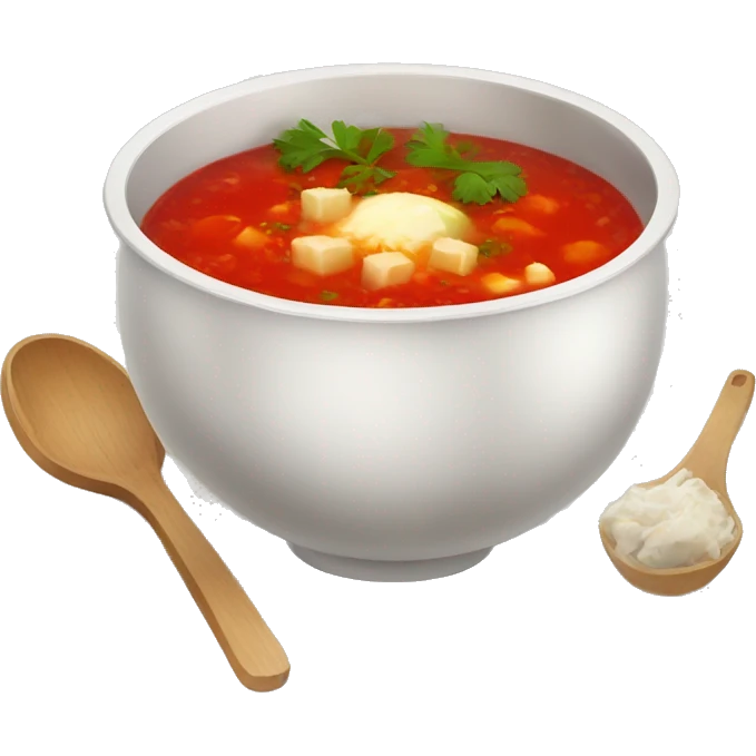 Russian soup borsh with  emoji