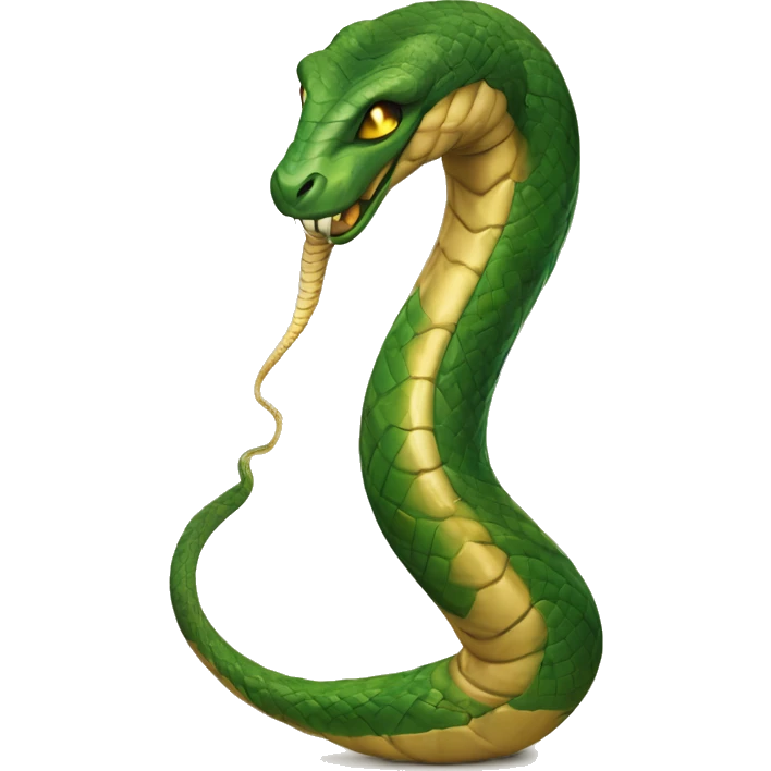 Lâmpada dourada antiga, símbolo da enfermagem, com uma serpente na frente. emoji