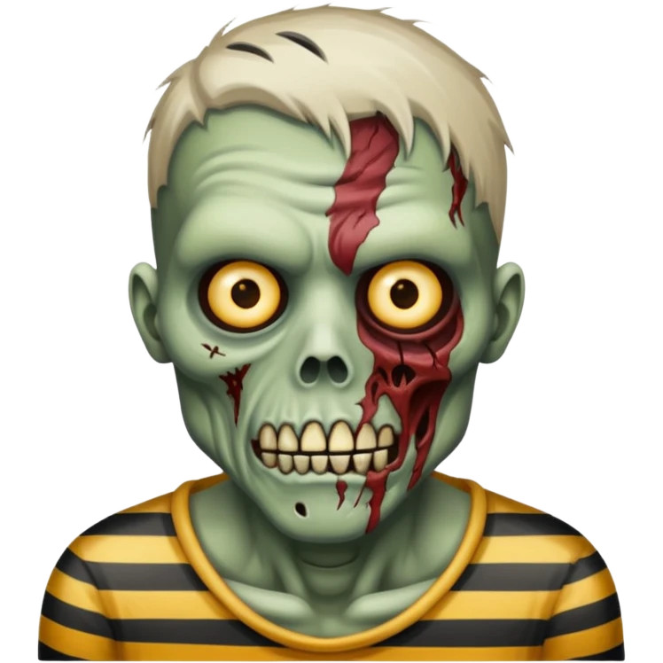 big zombie in stripe emoji
